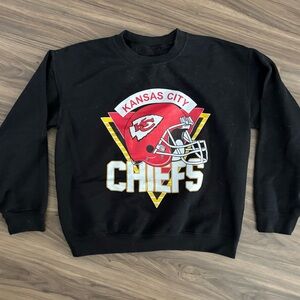 Kansas City Chiefs Black Graphic Crewneck Sweatshirt